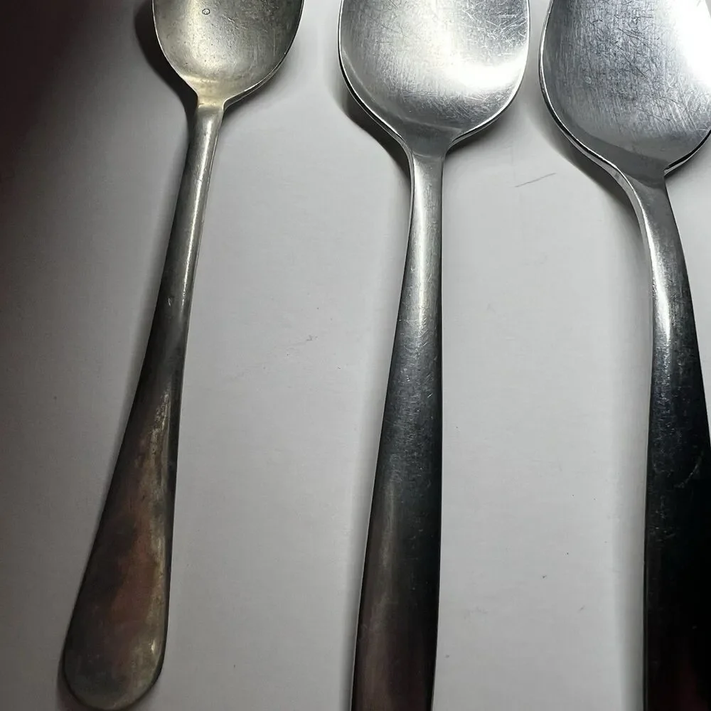 Vtg Stainless Silverplate Spoon Lot 10pc Oneida Wm Rogers Victor Royal Saxony